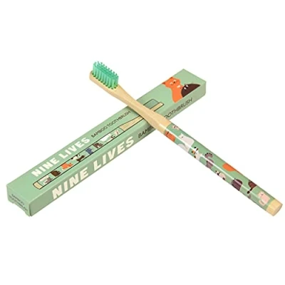 Image of Cats Design Eco Friendly Bamboo Toothbrush