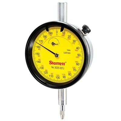 Image of Starrett 3025 257J Dial Indicator Range: 1mm, Reading: 0 200