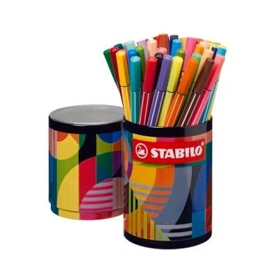 Image of Premium Fibre Tip Pen STABILO 68 ARTY Tin of 45 Assorted Colours