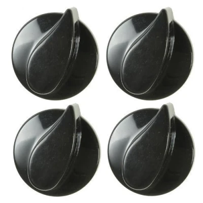Image of Belling Oven Cooker Hob Gas Flame Control Knobs (Black, Pack of 4)