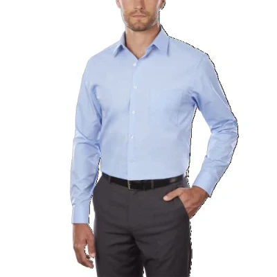 Image of Van Heusen Men&#039;s Tall Fit Dress Shirts Poplin, Cameo Blue, 20&quot; Neck 35&quot; 36&quot; Sleeve