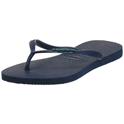 Image of Havaianas Women&#039;s Flip Flops, Navy Blue, 2 UK