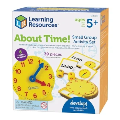 Image of Learning Resources LER3214 Time Small Group Activity Set of 6, Yellow