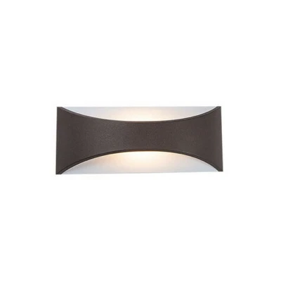 Image of Slivo Up Down LED Wall Lamp 12W Aluminium Driver Included 3000K Brown IP65