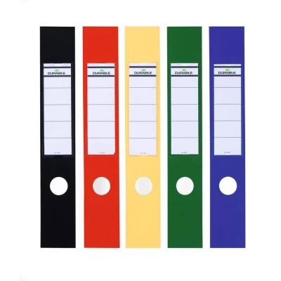 Image of Durable Ordofix Lever Arch File Spine Labels Assorted [Pack of 10]
