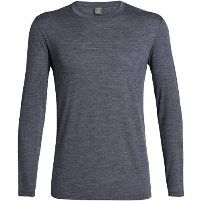 Image of Icebreaker Men&#039;s Solace Crewe Long Sleeve, blue, M