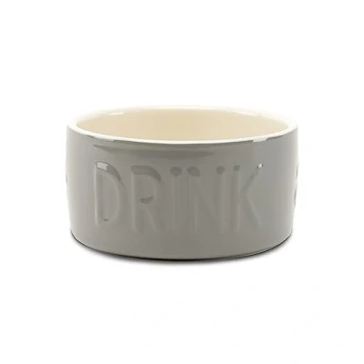 Image of Scruffs Classic Stoneware Dog Water Bowl 20 cm x 10.5 Grey