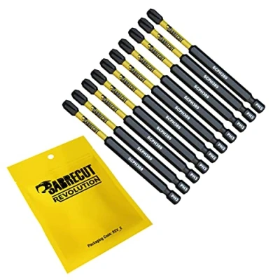 Image of 10 x SabreCut SCPH389_10 89mm PH3 Magnetic Impact Screwdriver Driver Bits Set Phillips Heavy Duty Compatible with Dewalt Milwaukee Bosch Makita and more