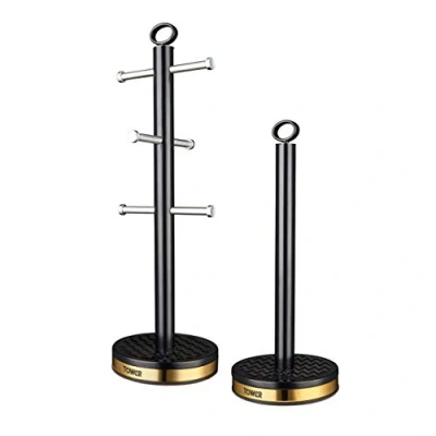 Image of Tower T826092BLK cup holder Black Stainless steel