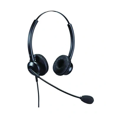 Image of Affordable Double Ear Noise Cancelling Office/Call Centre Headset with U10P Bottom Cable works Mitel, Nortel, Avaya Digital, Polycom VVX, Shoretel, Aastra + Many More