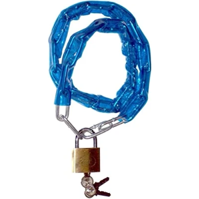 Image of Garden Mile Heavy Duty Bike Lock Bicycle Chain Cycling with Keys and Padlock Accessories Weatherproof Locks High Security Safety Locking