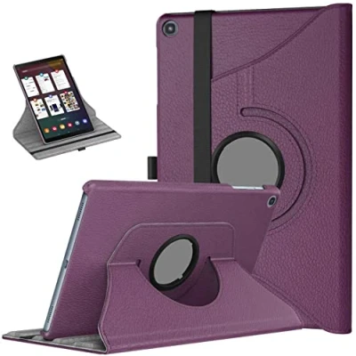 Image of 360 Rotate Case for Samsung Galaxy Tab A7 10.4 (2020) T500 T505 Leather Stand Cover (Purple)
