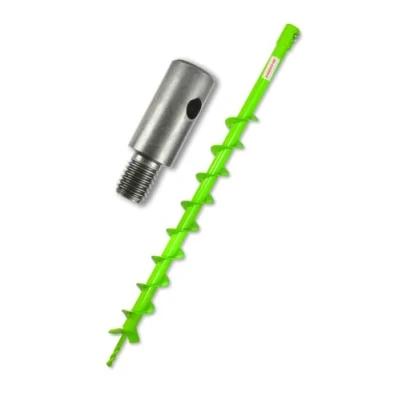 Image of WERHE Earth Auger for Drilling Machine with M14 Adapter ⌀50 mm, 80cm Length Well Auger, Tree Planting, Hole Pile Culvert Precise Drill Point and Carbide Blades