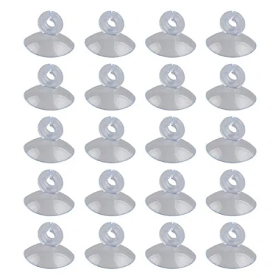 Image of HALJIA 20PCS Aquarium Fish Tank Suction Cups Suckers Clips Air Line Pump Tubing Plastic AirLine Cup Sucker Holders Clamps for 4/6mm Tube
