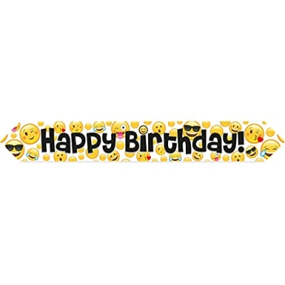 Image of 9ft Banner Emoji Birthday