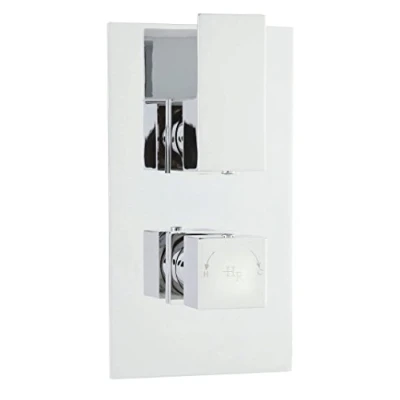 Image of Hudson Reed ART3207 Art Thermostatic Twin Valve with Diverter Chrome