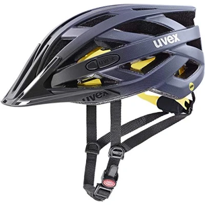 Image of uvex i vo cc MIPS Lightweight All Round Bike Helmet for Men &amp; Women System Upgradeable with an LED Light Midnight Silver Matt 52 57 cm