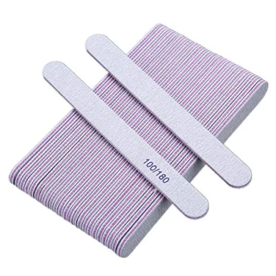 Image of 25Pcs Nail Files Double Sided Emery Board Boards for Nails 100/180 Home and Salon Use