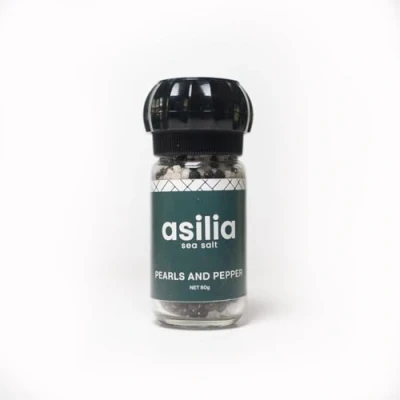 Image of Salt Pearls &amp; Black Pepper Grinder 80g