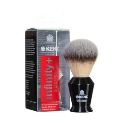 Image of Kent INFINITY Plus Black Synthetic Shaving Brush 4