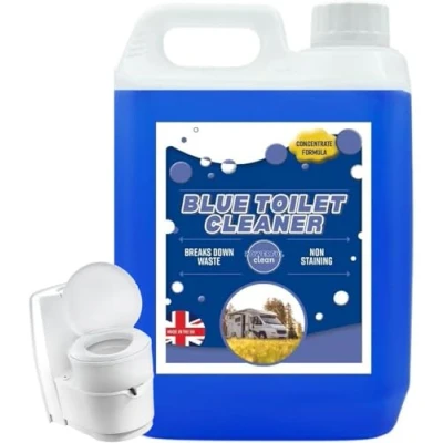 Image of BLUE Toilet Rinse 5 Litres Disinfectant Bottles For Caravans, Motorhome &amp; Portable Toilets (1)