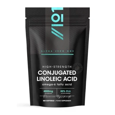 Image of CLA Softgels 4000mg 80% Conjugated Linoleic Acid Tonalin Diet and Weight Loss Supplement 180 Resealable Recyclable Pouch by Alpha01