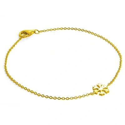 Image of jewellerybox Gold Plated Sterling Silver Snowflake Bracelet 7 Inch
