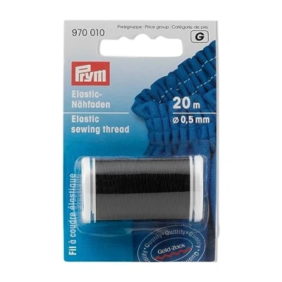 Image of Prym Consu Elastic Sewing Thread 0.5 mm black, Polyester