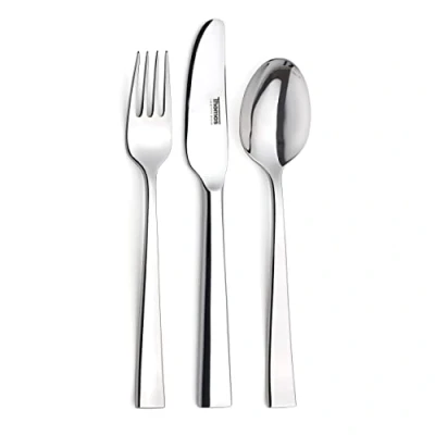 Image of Thomas P501345 Children&#039;s Cutlery 3 Pcs 18/10 Stainless Steel Kids Flatware Set With Knife/Fork/Spoon, Lightweight Toddler Silverware, Healthy, Mirror Polished, Smooth Edges, Easy Grip Handles