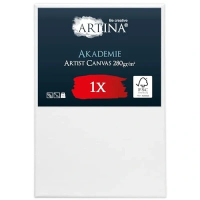 Image of Artina Paint Canvas Set 40x60 cm FSC® for Painting 100% Cotton Stretcher Frame 280 g/m² Blank Canvases Art Acrylic, Watercolour &amp; Oil Plain Akademie