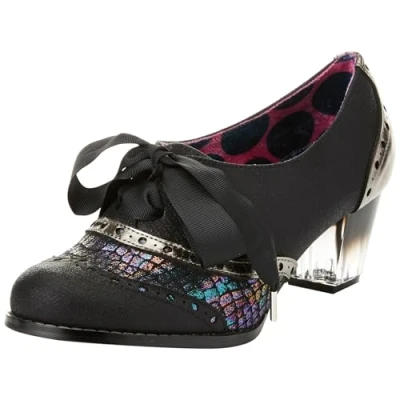 Image of Irregular Choice Corporate Beauty PU Black/Snake Print 42