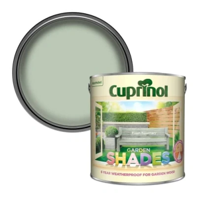 Image of Cuprinol 5232385 CUPGSFR25L 2.5 Litre Garden Shades Paint Fresh Rosemary