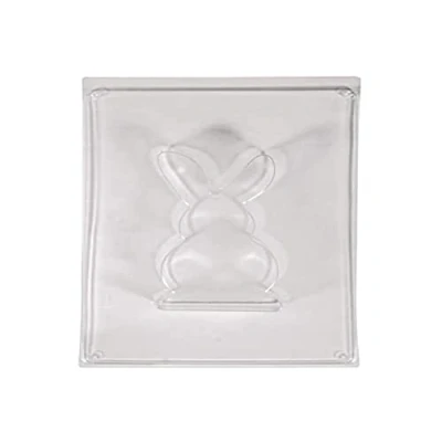 Image of Rayher Clear Plastic Mould, Easter Bunny Shape for Casting and Moulding, Rabbit Shaped Mould Concrete Plaster of Paris, 9.2x17x3cm, 36089000