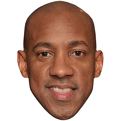 Image of Dion Dublin (Smile) Celebrity Mask, Flat Card Face, Fancy Dress Mask