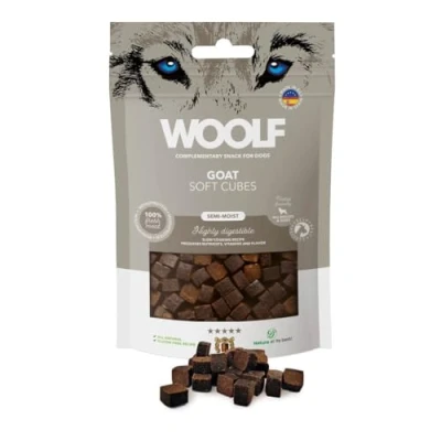 Image of Woolf Goat Soft Cubes Dog Treats 100g, Single Packet