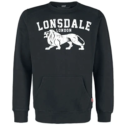 Image of Lonsdale men&#039;s round neck sweatshirt slim fit KERSBROOK M