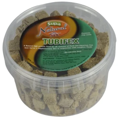 Image of Supa Natural Tubifex Cubes, 500 ml Pot, Highly Nutritious Protein Rich Food, Suitable For Aquarium And Pond Fish,