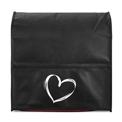 Image of kwmobile Cover Compatible with KitchenAid 4,3 4,8 litre Design Brushed Heart White/Black