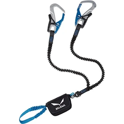 Image of SALEWA Via Ferrata Ergo Tex Set, Silver/Royal Blue, UNISEX