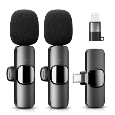 Image of YRF Wireless Lavalier Microphone for iPhone Android iPad, mini microphone,65FT Range,Wireless Mic Video Recording,Streaming,Podcast,Vlogging,Youtube,Tiktok