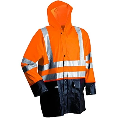 Image of Lyngsoe LR3055 05/03 L Size Large Jacket Hi Viz Orange/Marine