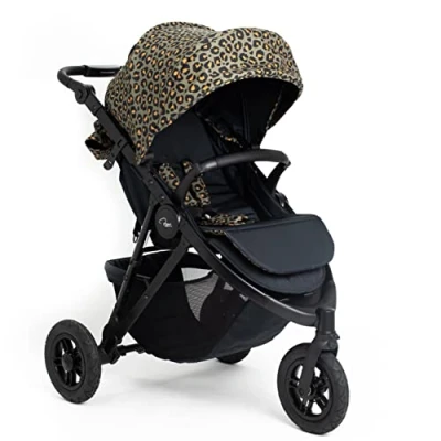 Image of Roma Atlas 3 Wheel Pram Khaki Leopard