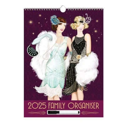 Image of Claire Coxon Art Deco 2025 Family Organiser Wall Calendar