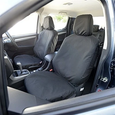 Image of UK Custom Covers SC129B Tailored Heavy Duty Waterproof Front Seat Black To Fit Isuzu D Max 2012 2021