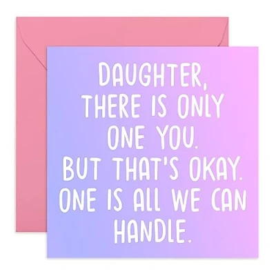 Image of Central 23 Funny Birthday Card for Her &#039;There Is Only One You&#039; Daughter Cheeky Cards Ideal Women Comes with Fun Stickers