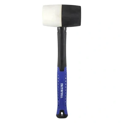 Image of Faithfull Black &amp; White Fibreglass Mallet 32oz