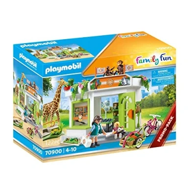 Image of Playmobil 70900 Family Fun Zoo Veterinary Practice, Playset with Animals, Imaginative Role Play, Suitable for Children Ages 4+
