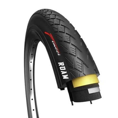 Image of Fincci Roam 700 x 35c Tyre 37 622 with 1mm Antipuncture Protection 700c Foldable for Cycle Road Hybrid Touring Electric Bike Bicycle Tyres