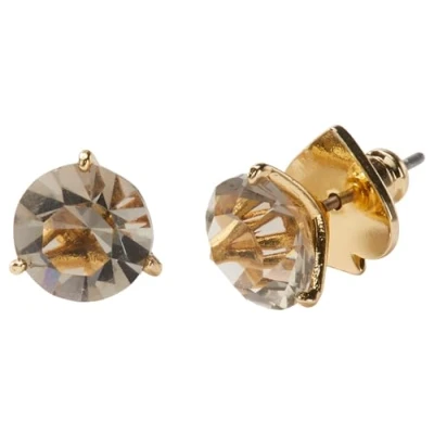 Image of Kate Spade New York Brilliant Statements Trio Prong Studs Earrings Black Diamond One Size