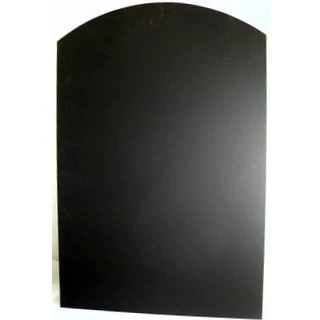 Image of Chalkboards UK Unframed Blackboard with Curved Top, Wood, Black, 90 x 60 0.6 cm
